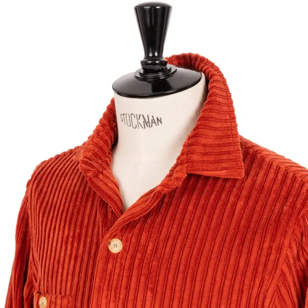 Cesare Attolini Shirt Jacket "Cervinia" From A Washed Cotton Corduroy - Handmade
