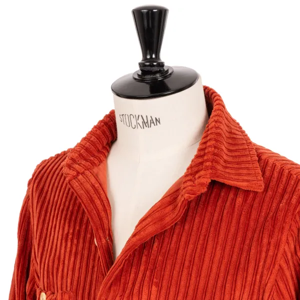 Cesare Attolini Shirt Jacket "Cervinia" From A Washed Cotton Corduroy - Handmade