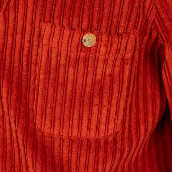 Cesare Attolini Shirt Jacket "Cervinia" From A Washed Cotton Corduroy - Handmade