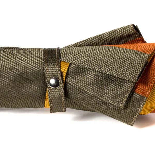 Maglia Sit-Down Umbrella Made Of Massive Wood And Fabric With Multicolored Stripes