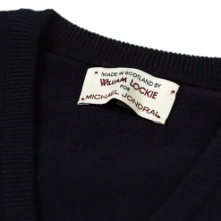 William Lockie Slip-Over "Oxton Slipover" Made From Fine Scottish 1 Ply-Cashmere