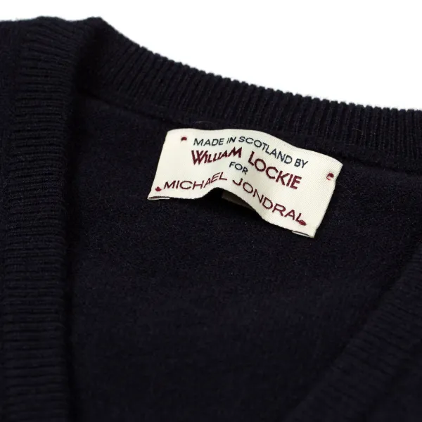 William Lockie Slip-Over "Oxton Slipover" Made From Fine Scottish 1 Ply-Cashmere