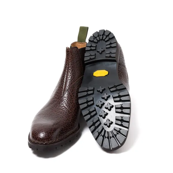Saint Crispin's Sport Chelsea Boot Made Of Dark Brown Bison Leather - Enti