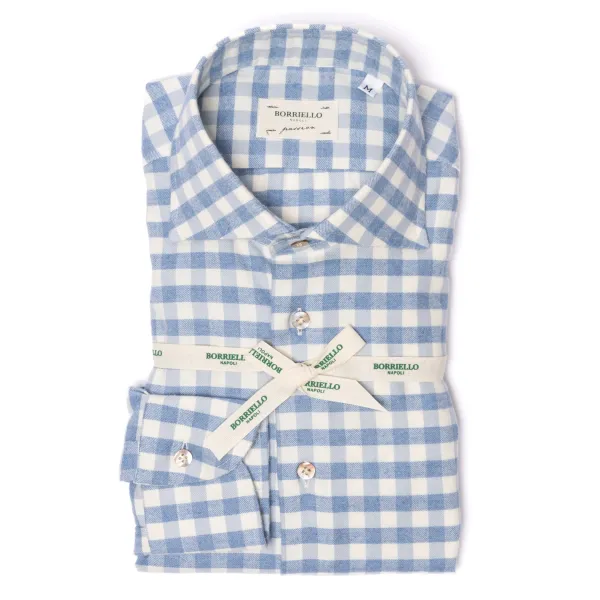 Borriello Sports Shirt "Cash-Vichy" In Fine Luxury Flannel - Linea Passion