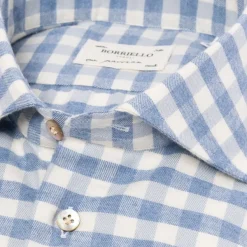 Borriello Sports Shirt "Cash-Vichy" In Fine Luxury Flannel - Linea Passion