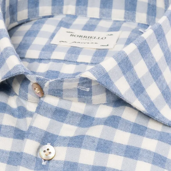 Borriello Sports Shirt "Cash-Vichy" In Fine Luxury Flannel - Linea Passion