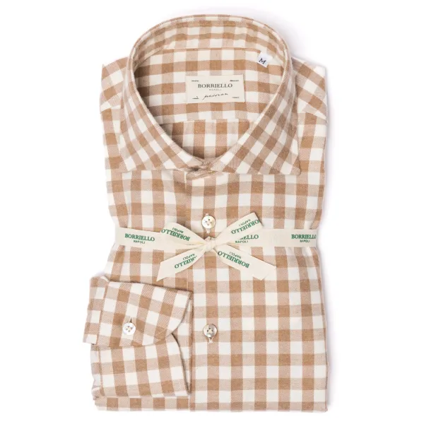 Borriello Sports Shirt "Cash-Vichy" In Fine Luxury Flannel - Linea Passion