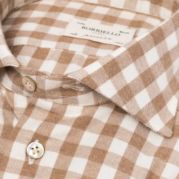 Borriello Sports Shirt "Cash-Vichy" In Fine Luxury Flannel - Linea Passion