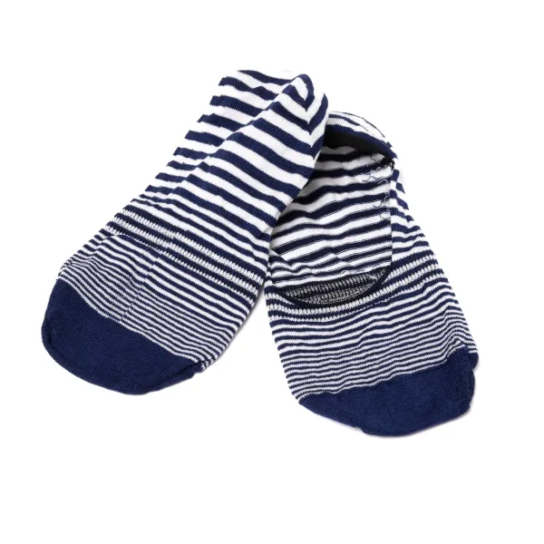 Sozzi Striped Cotton Blend Ankle Booties