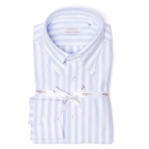 Borriello Striped Pure Cotton Sports Shirt "New Ivy-League" - Linea Passion
