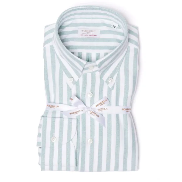 Borriello Striped Pure Cotton Sports Shirt "New Ivy-League" - Linea Passion