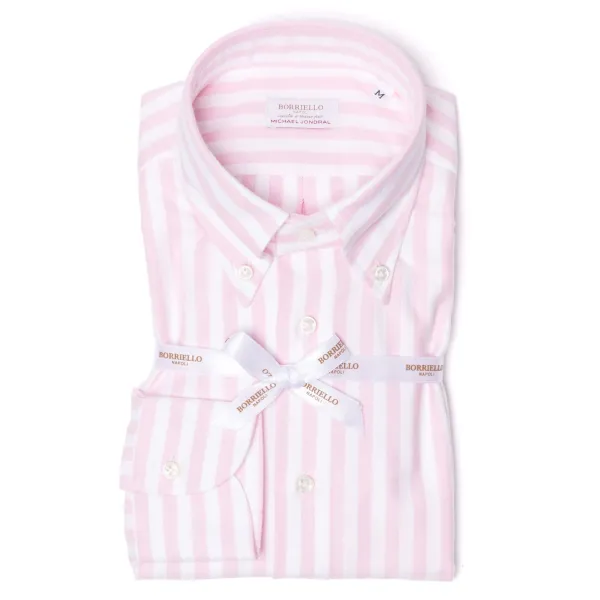 Borriello Striped Pure Cotton Sports Shirt "New Ivy-League" - Linea Passion