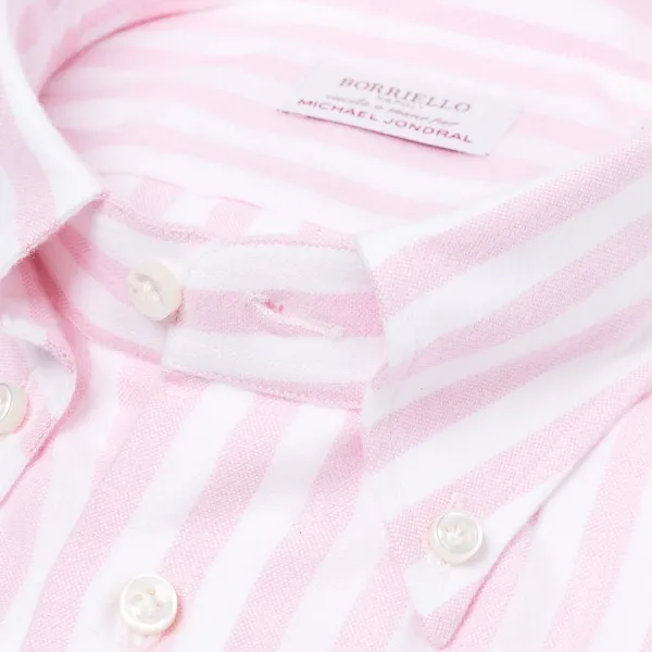 Borriello Striped Pure Cotton Sports Shirt "New Ivy-League" - Linea Passion