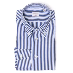 Borriello Striped Shirt "Stile Inglese" With Button Down And Sport Cuff - Handma