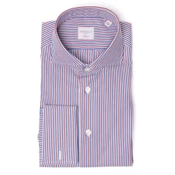 Borriello Striped Shirt "Stile Londra" With Double Cuff - Handmade