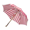 Maglia Striped Sun Umbrella "Picknick" With Handle Made Of Chestnut Root