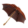 Maglia Striped Umbrella "Lord" With Wooden Handle Made Of Bamboo