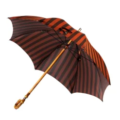 Maglia Striped Umbrella "Lord" With Wooden Handle Made Of Bamboo