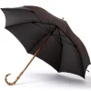 Maglia Striped Umbrella "Lord" With Solid Wood Frame And Bamboo Wood Handle