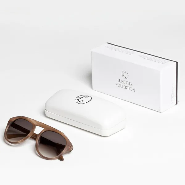 Lunettes Kollektion Sunglasses In Matte Tortoise "Grand Tour"