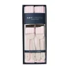 Albert Thurston Suspenders "Seersucker Stripe" With Flat Ends In Nubuck Leather To But