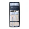 Albert Thurston Suspenders "Seersucker Stripe" With Flat Ends In Nubuck Leather To But
