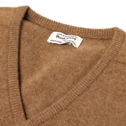 William Lockie Sweater "Leven Vee" Made Of Geloong Lambswool - 2 Ply