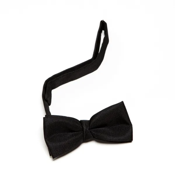 Cesare Attolini Tied Black Bow Tie Made Of Pure Silk