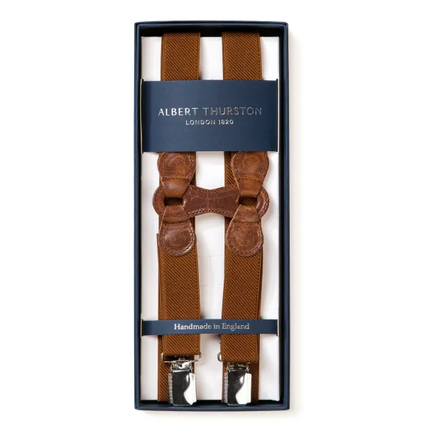 Albert Thurston Tobacco-Colored Elastic Braces "Infinity" With Clips