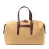 Felisi Travel Bag "Happy Weekend" Made Of Cotton Canvas And Saddle Leather -