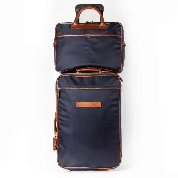 Felisi Trolley "Carry On" Made Of Nylon And Saddle Leather