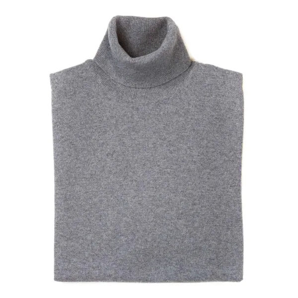 Brigatelli dal 1922 Turtleneck Jumper Made Of Merino Wool And Cashmere - 1 Ply Cashmere Bl