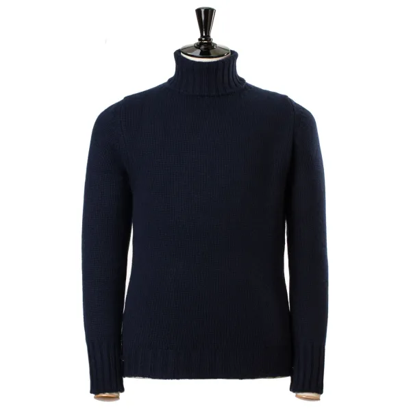 William Lockie Turtleneck Sweater "Gentry Rollneck" Made Of Pure 6 Ply Scottish Cashm