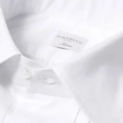 Borriello Tuxedo Shirt "Sartorial-Plissee" Made Of Cotton-Twill From Thomas Maso