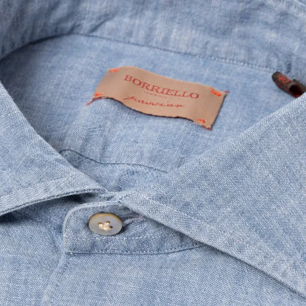 Borriello Vintage Prewashed Japanese Cotton Chambray Sport Shirt - Linea Passion