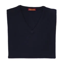 Brigatelli dal 1922 V-Neck Jumper Made From Merino Wool And Cashmere - 1 Ply Cashmere Blen