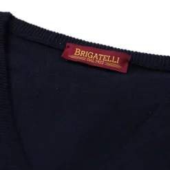 Brigatelli dal 1922 V-Neck Jumper Made From Merino Wool And Cashmere - 1 Ply Cashmere Blen