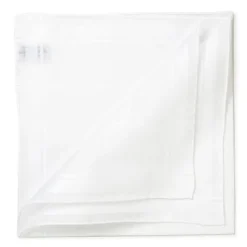 Simonnot-Godard White Handkerchief "Sarabande" Made Of Cotton - Hand-Rolled