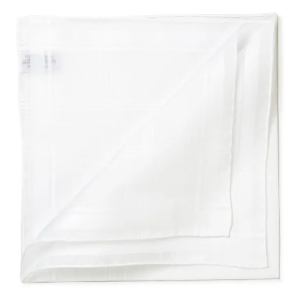 Simonnot-Godard White Handkerchief "Sarabande" Made Of Cotton - Hand-Rolled