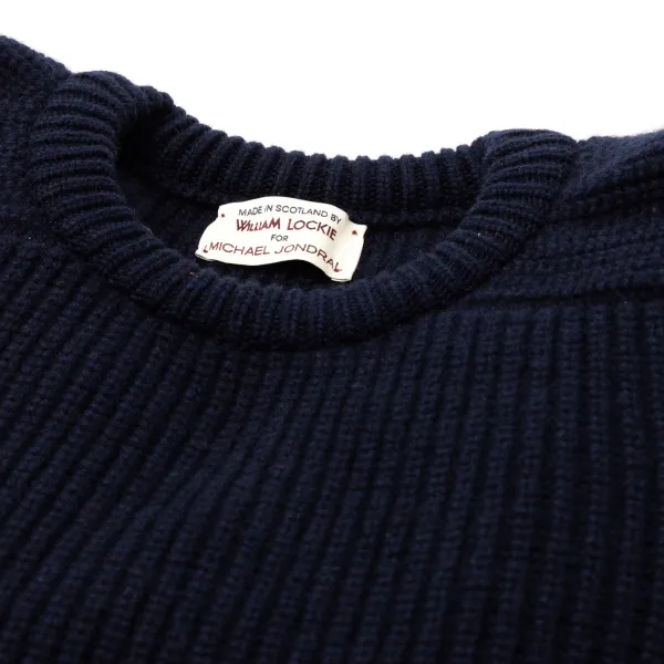 William Lockie Exclusive X Mj: Sweater "Luxury Saddle Crew"
