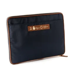 Felisi Zip-Case "Notebook" Made Of Nylon And Saddle Leather